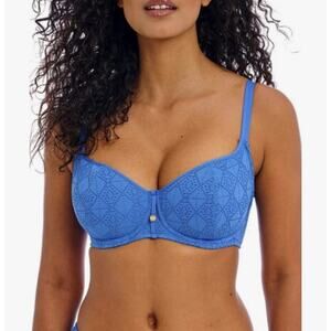 Freya Women's 36DDD Nomad Nights Underwire Sweetheart Bikini Top OS24-15